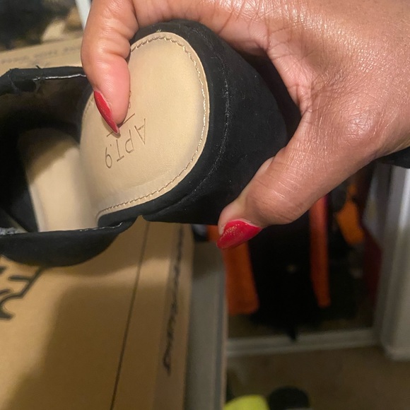 Slide on chunky heel insert cushion open toe and Heel - Picture 6 of 13